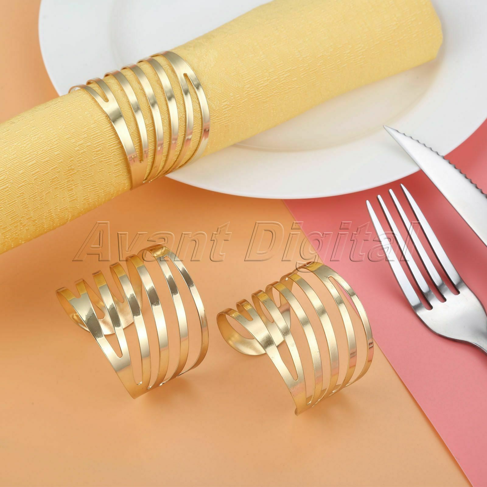 6Pcs European Style Napkin Rings Dinner Table Decor Wedding Serviette Holders