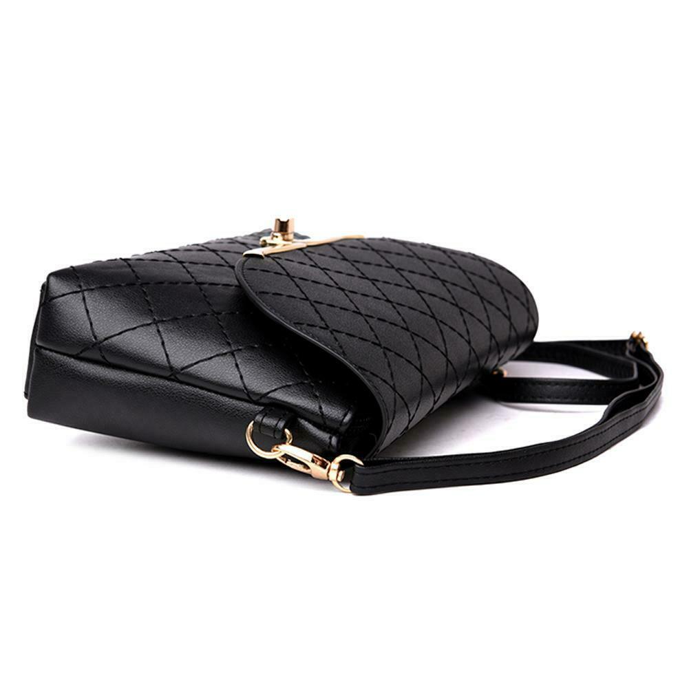 Elegant Diamond Lattice PU Handbags for Women Crossbody Shoulder Flap Bags @