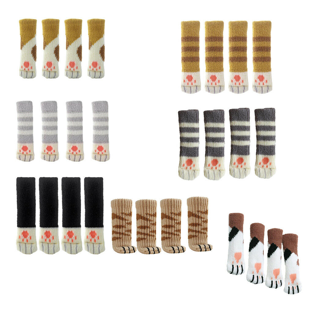 12PCS 3.5x11cm Furniture Feet Caps Covers/Knitted Chair Leg Socks  Style_1