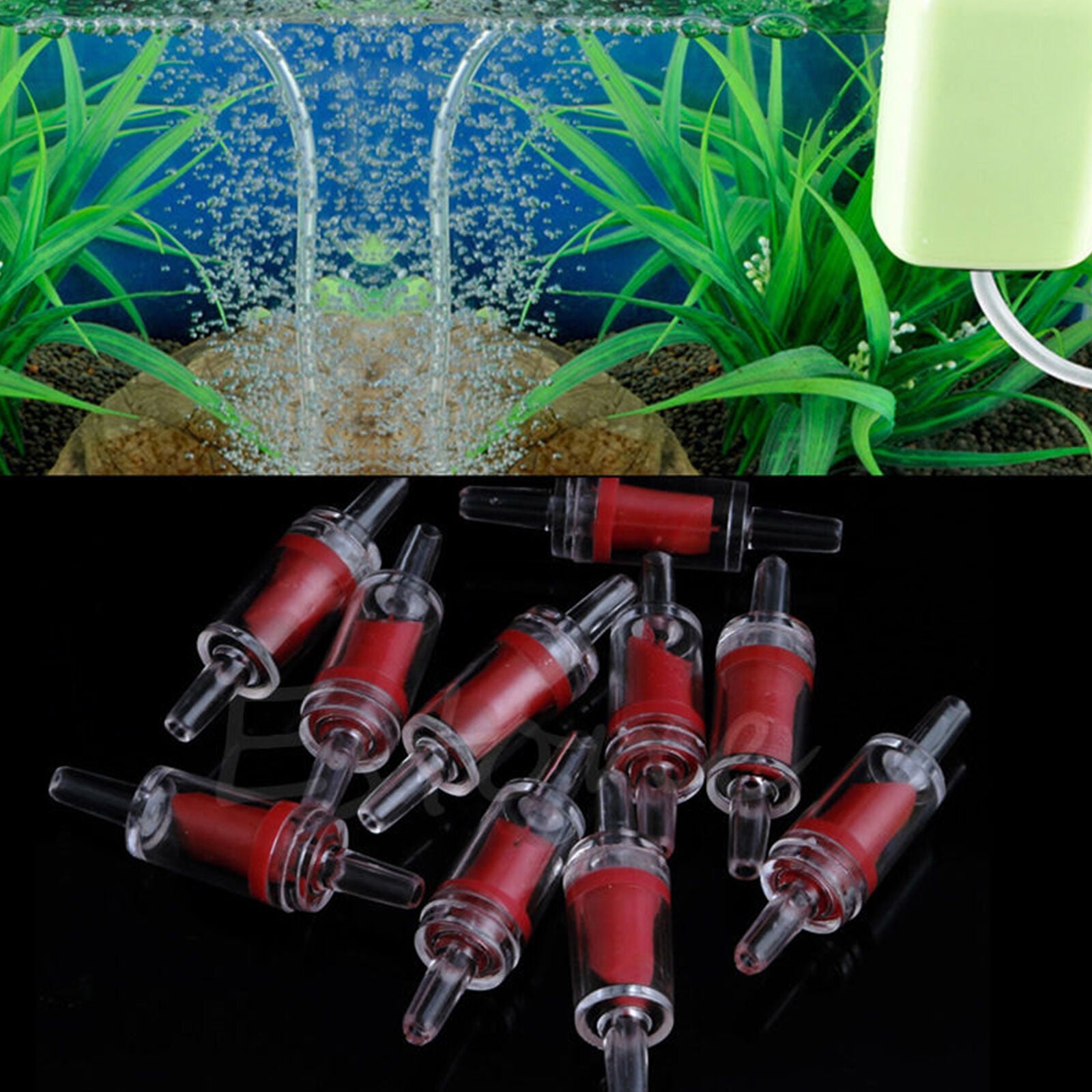 10pcs Aquarium Way Check Valve Non-Return Fish Tank Pump CO2 System