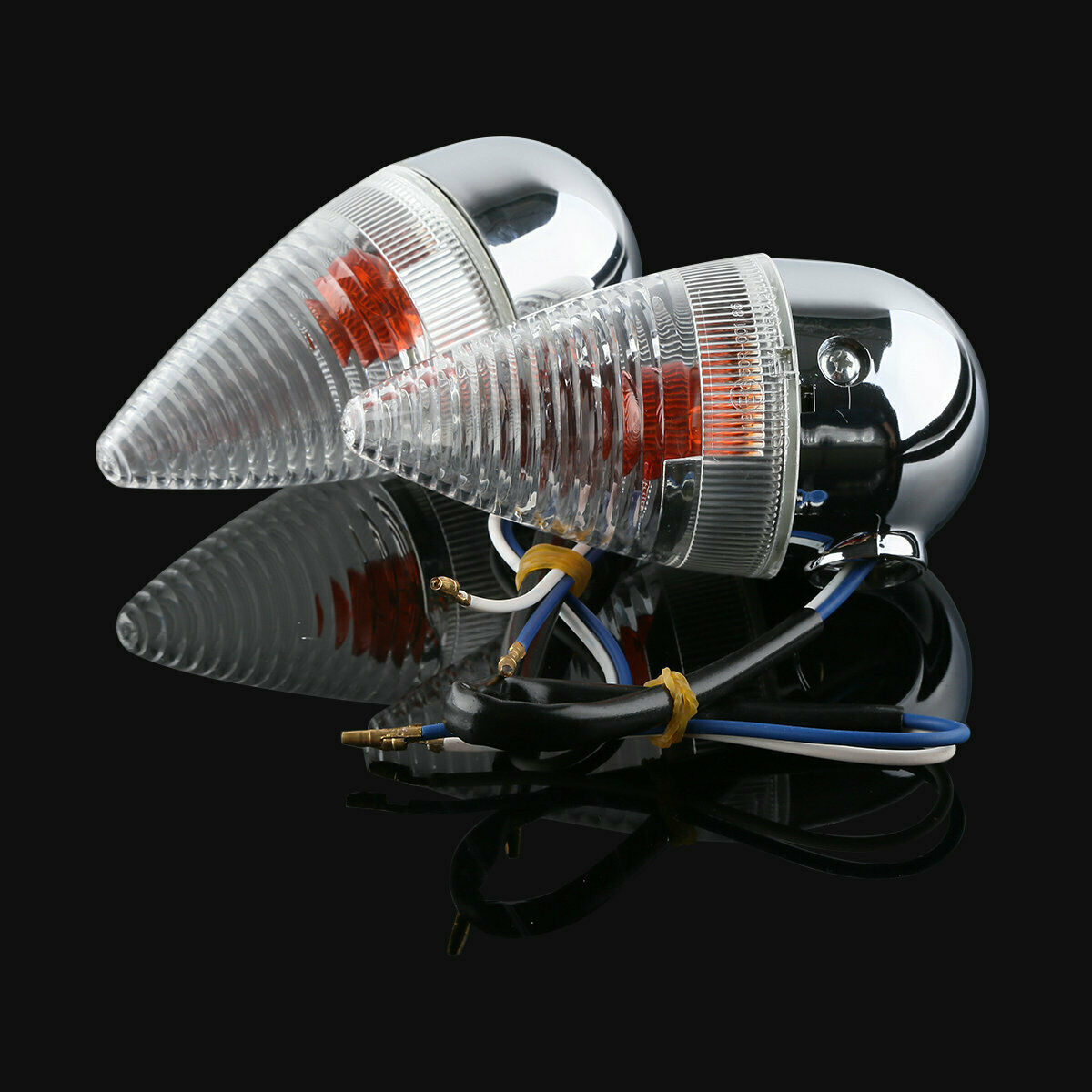 Motorcycle Amber Bullet Rear Turn Signal Fit For Yamaha XV1900 2006-2013