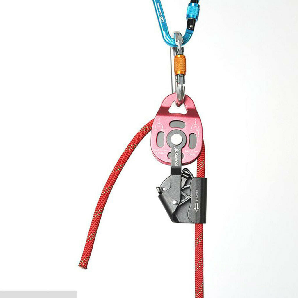25KN Hauling Pulley Fits 8-12mm Rope Rock Climbing  Protection