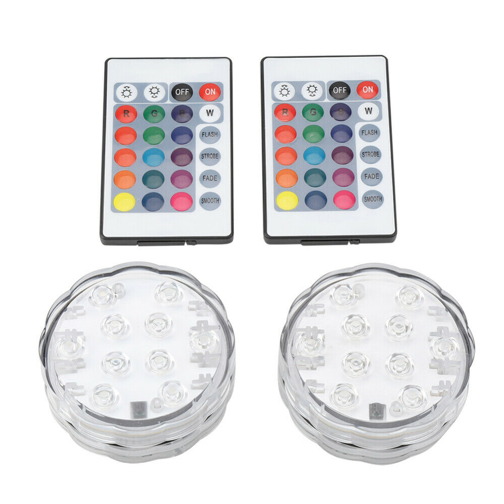 Submersible LED Lights RGB Swimming Pool Fountain Lamp Decor Remote Control