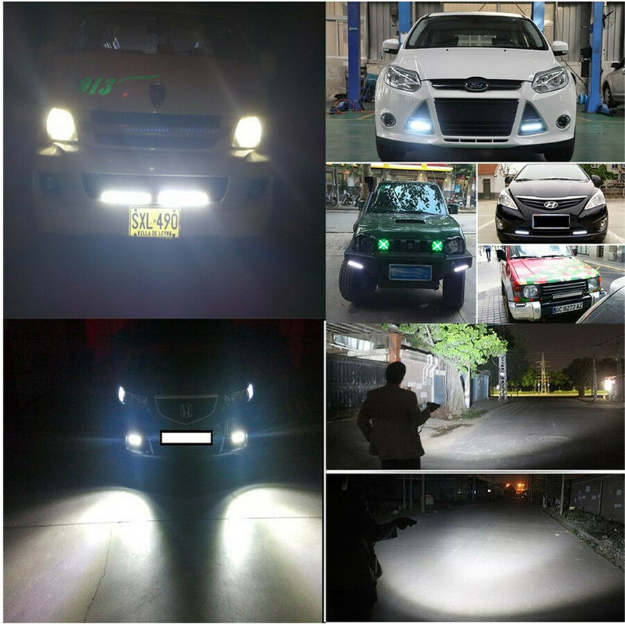 1x 6 inch 48W Car Off-Road Driving Fog Lamp Flasher LED Work Light Amber & White
