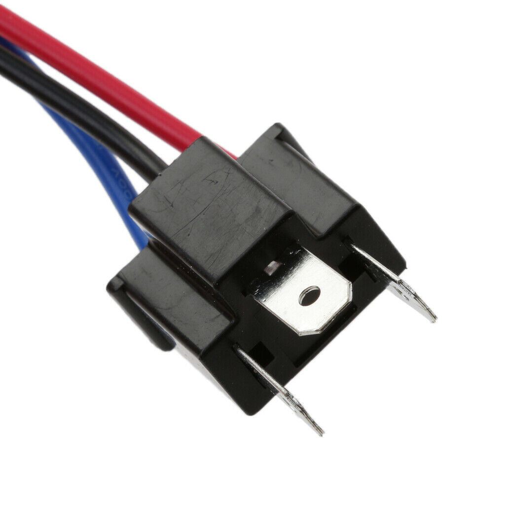 H4 Headlight Headlamp H4 Light Bulb Relay Wiring Harness 2 Socket Plug .