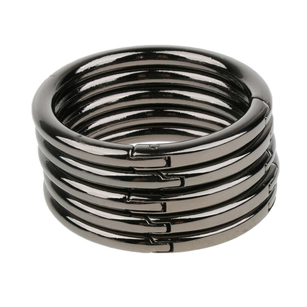 5 Pieces Zinc Alloy Round Spring Buckles Snap Hook Keychain