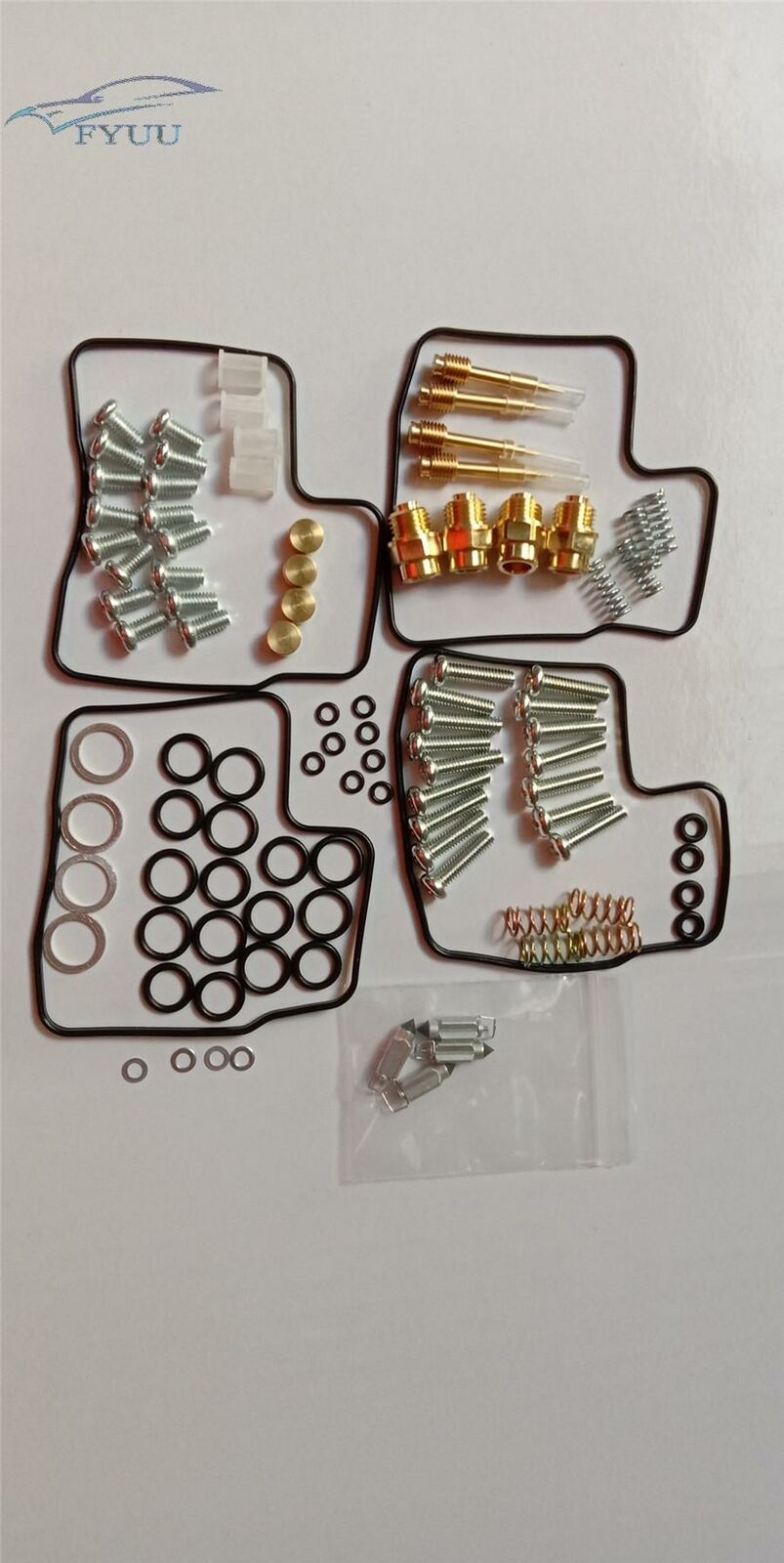 4 Sets Carburetor Repair Kit for VF700C VF700F VF750F w/ Gasket Screw Spring