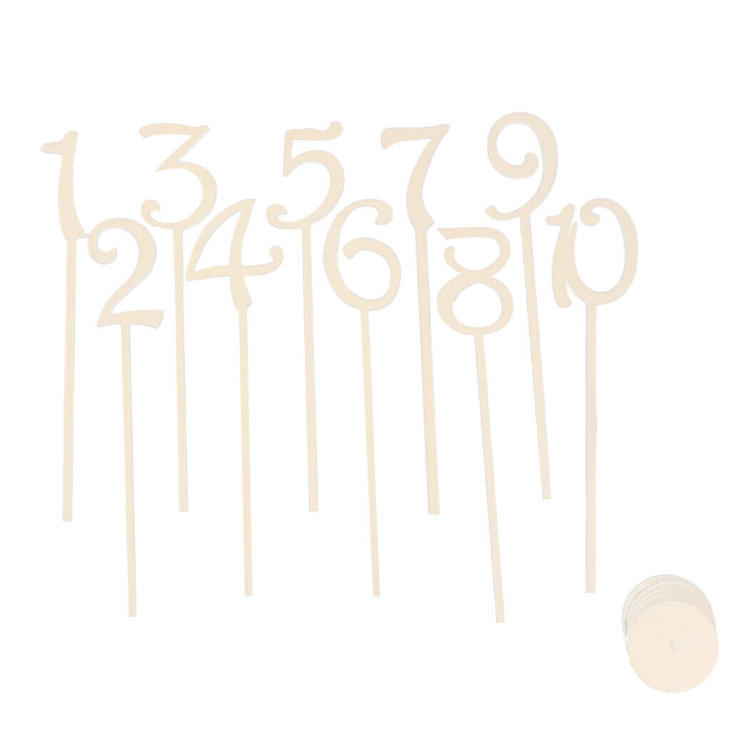 1-20 Set Wooden Table Numbers Set With Basic Wedding Party Decoration