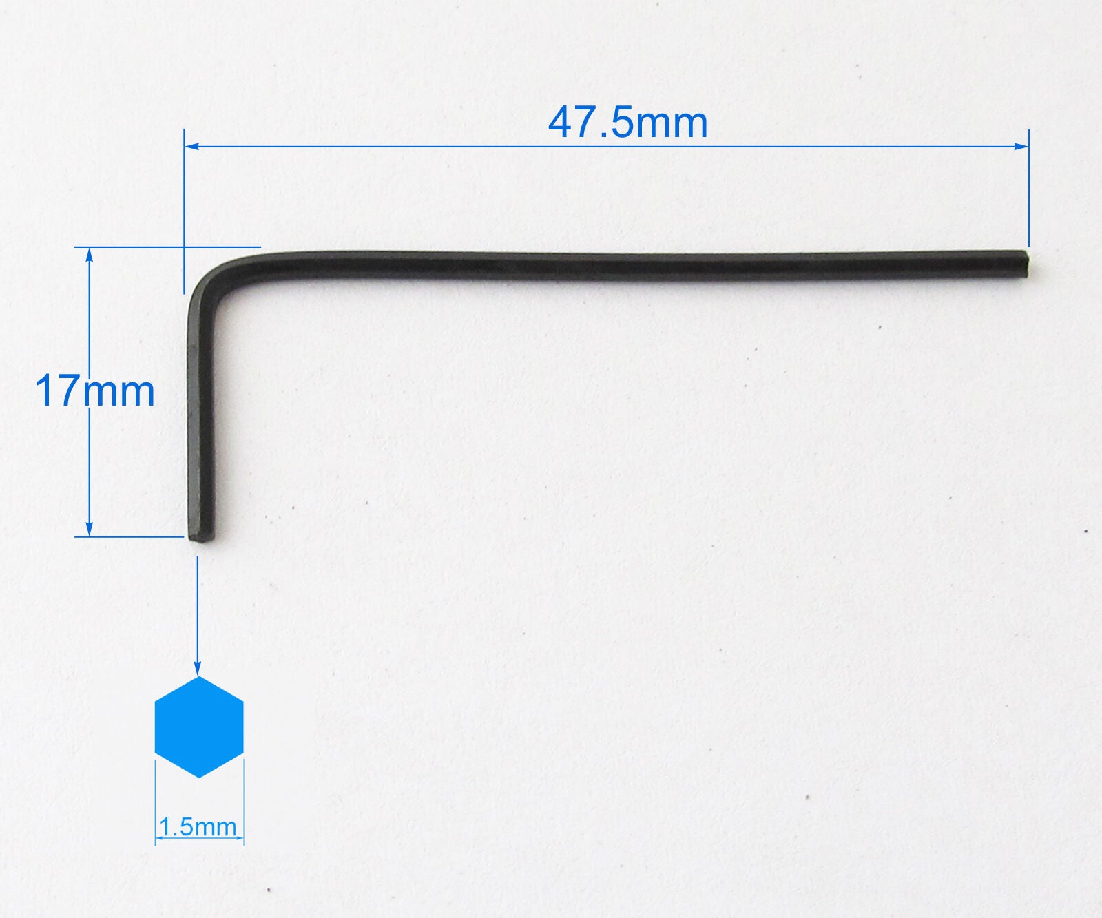 10pcs Metric Hex Key Allen L Wrench 1.5mm Steel for Socket Head Cap Screws new