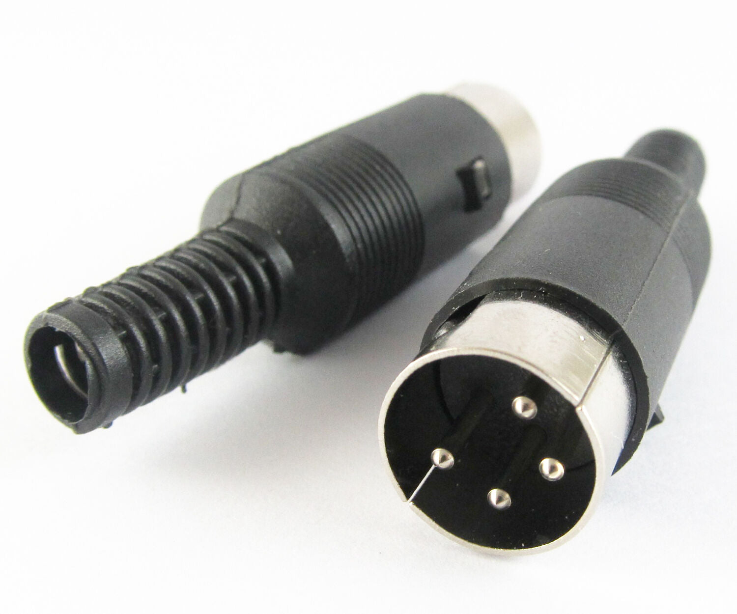 100Pcs 8 Pin DIN Plug Male Connector Plastic Handle NEW