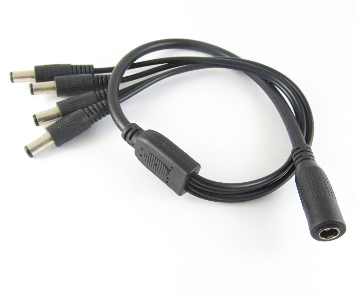 10 sets DC 2.1 x 5.5mm  Female 1 to 4 Male Power Cables for CCTV Camera