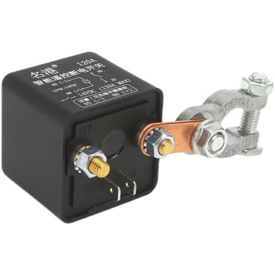 Car Battery Kill Switch Disconnect Isolator Power Cut Off w/2pcs Remote Control