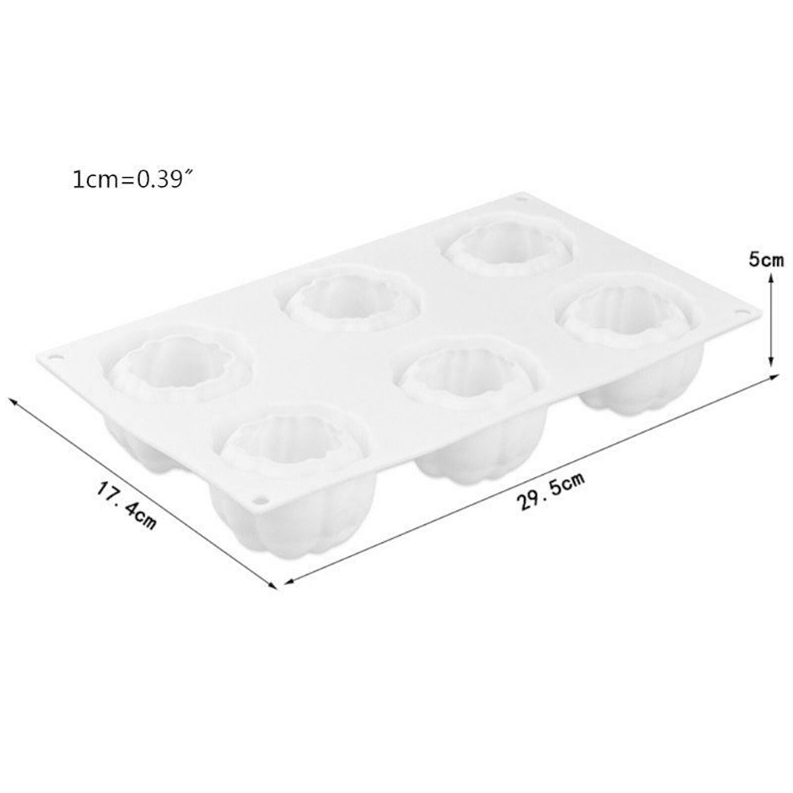 6 Cavity Halloween Pumpkin Silicone Mold Fondant Cake Chocolate Decorating Mould