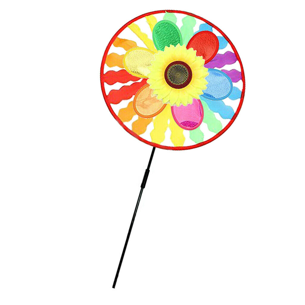 Sunflower Rainbow Windmill Windsocks Whirligig Wheel Home Yard Decoration