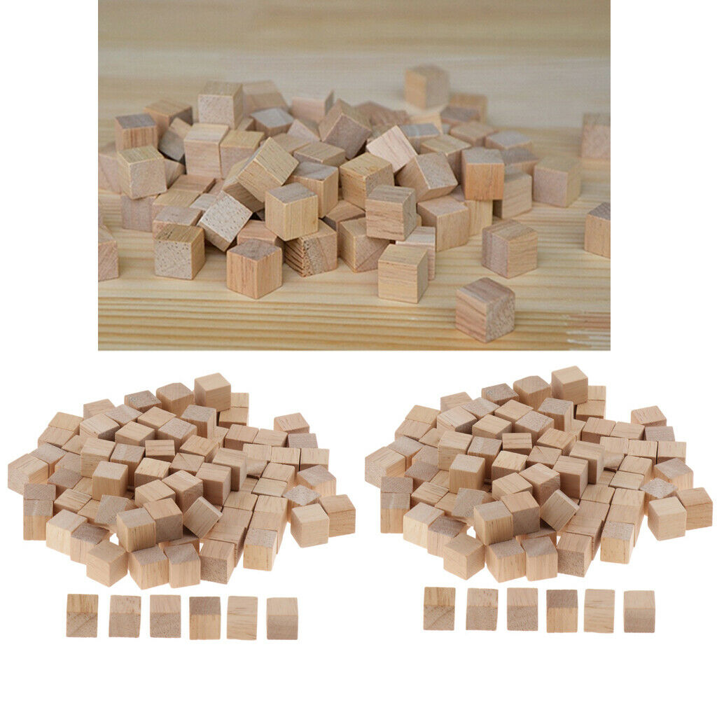Set of 200 Early  Natural Square Cubes Bricks Math Starter