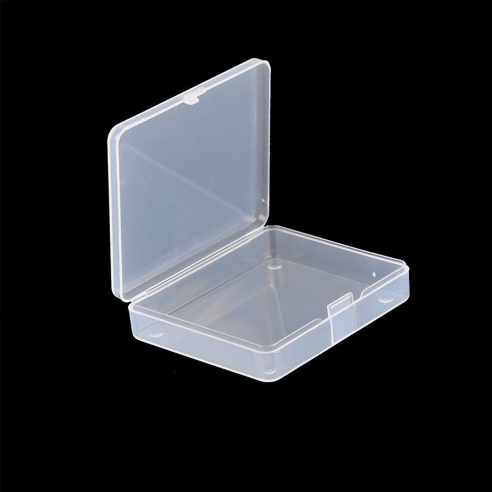 2x Transparent Plastic Storage Box Clear Multipurpose Parts Product Small B Qx