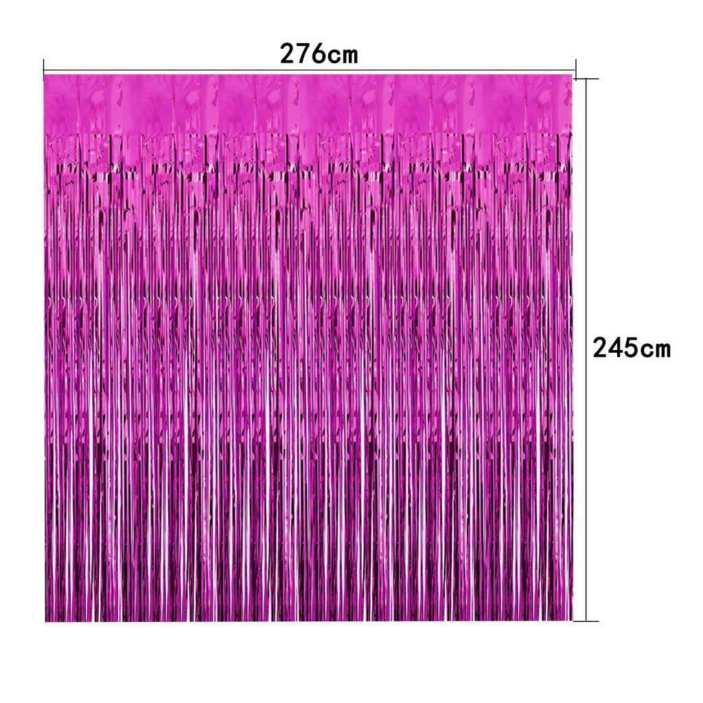 3pcs Fringe Curtain Tassel Backdrop Halloween Party Props Room Decor Purple
