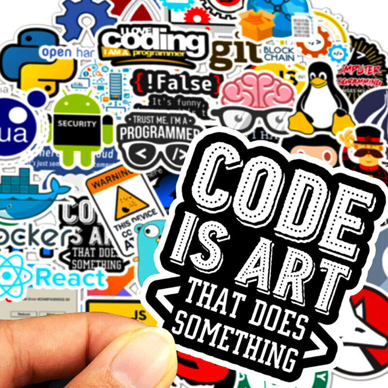 50Pcs Internet Java Stickers Programmer DIY Suitcase Laptop Guitar Car Dec _DD