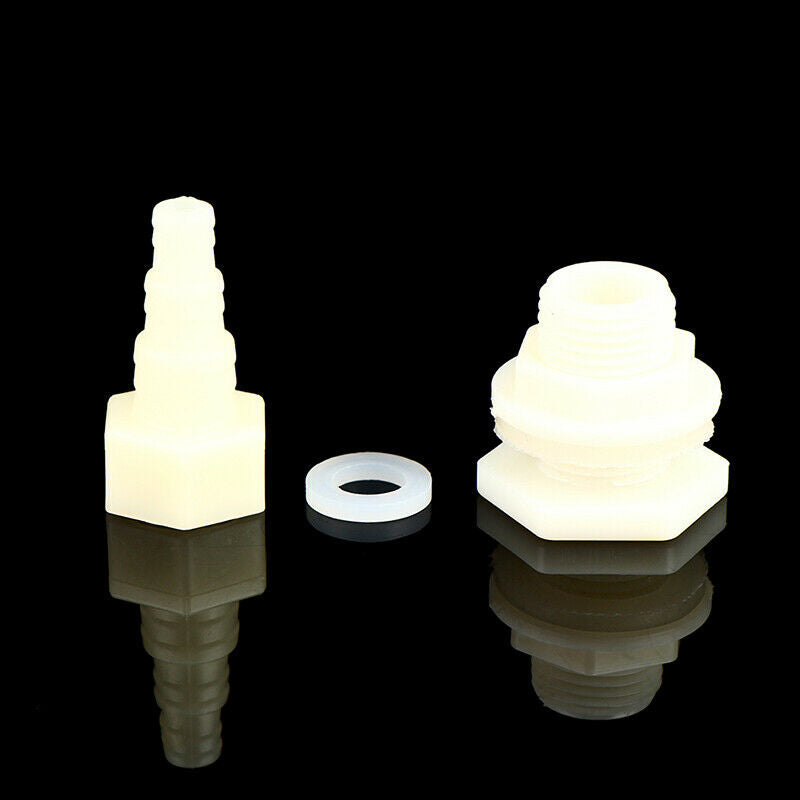 5pc 1/2" fish tank Bulkhead Pipe Joints ABS aquarium bucket water inlet out FT