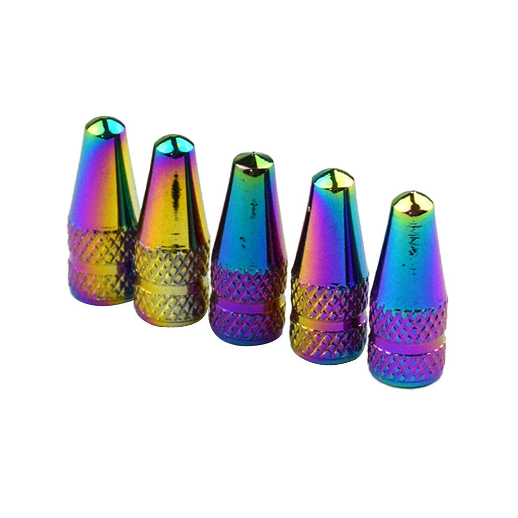 Auto Car Motor Vehicles Rainbow Color Tire Valve Caps Cover