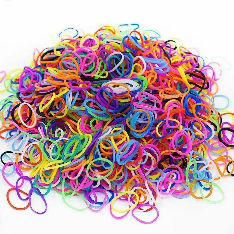 Rubber Loom Bands Mixed Refill With 24 S Clips For DIY Bracelet 600 Pieces New