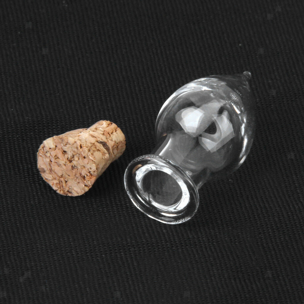 Bulk Lot 60pcs Cute Wishing Bottle Cork Stopper Glass Vial Jars Containers