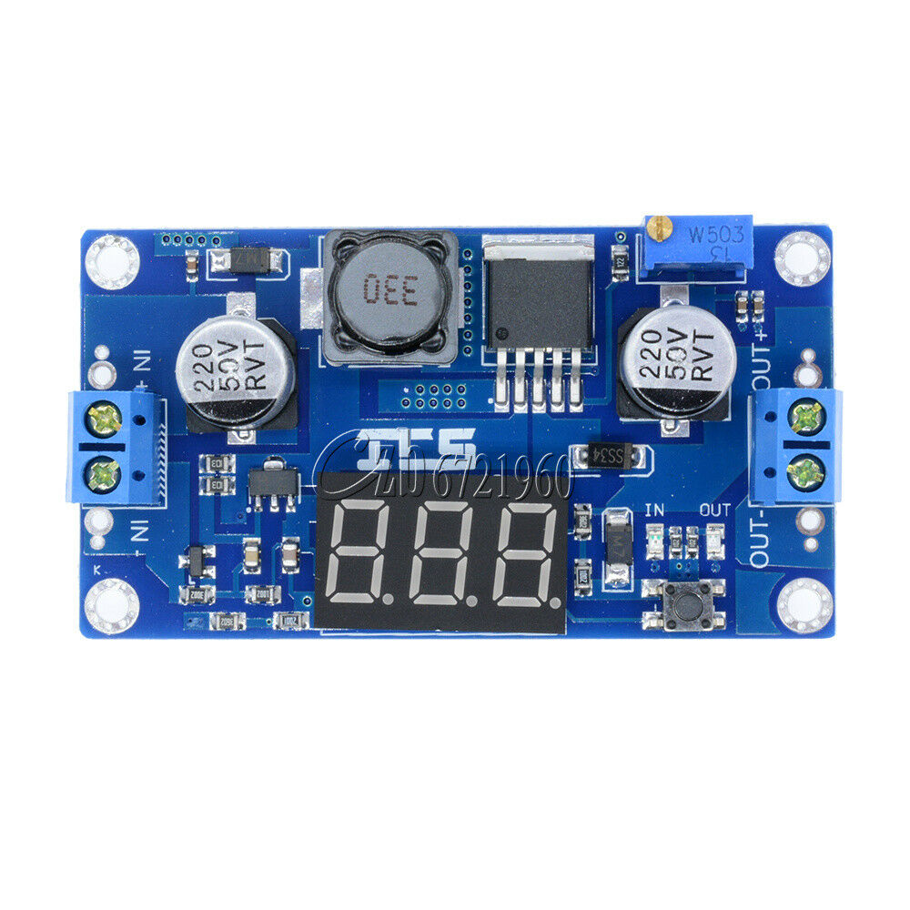 2PCS DC-DC 4.5-32V to 5V-52V XL6009 Boost Step-up Power Module LED Voltmeter