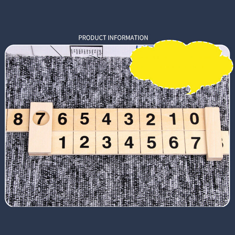Wooden Math Arithmetic 1-10 Addition Subtract Learning Ruler Kids Education  TL