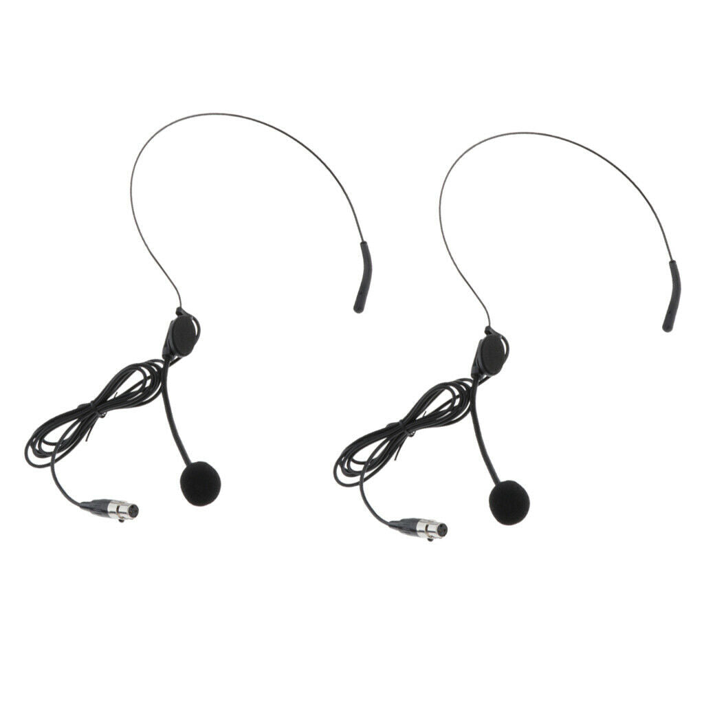 2 Pieces 3 Pin Microphone Lapel Metal Tie Clip for PC Wireless Transmitter