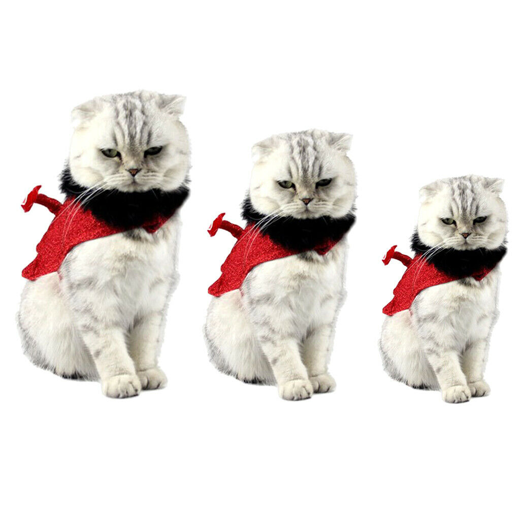 Pet Clothes Halloween Little Devil Tail Cloak for Cats Small Medium Dogs S