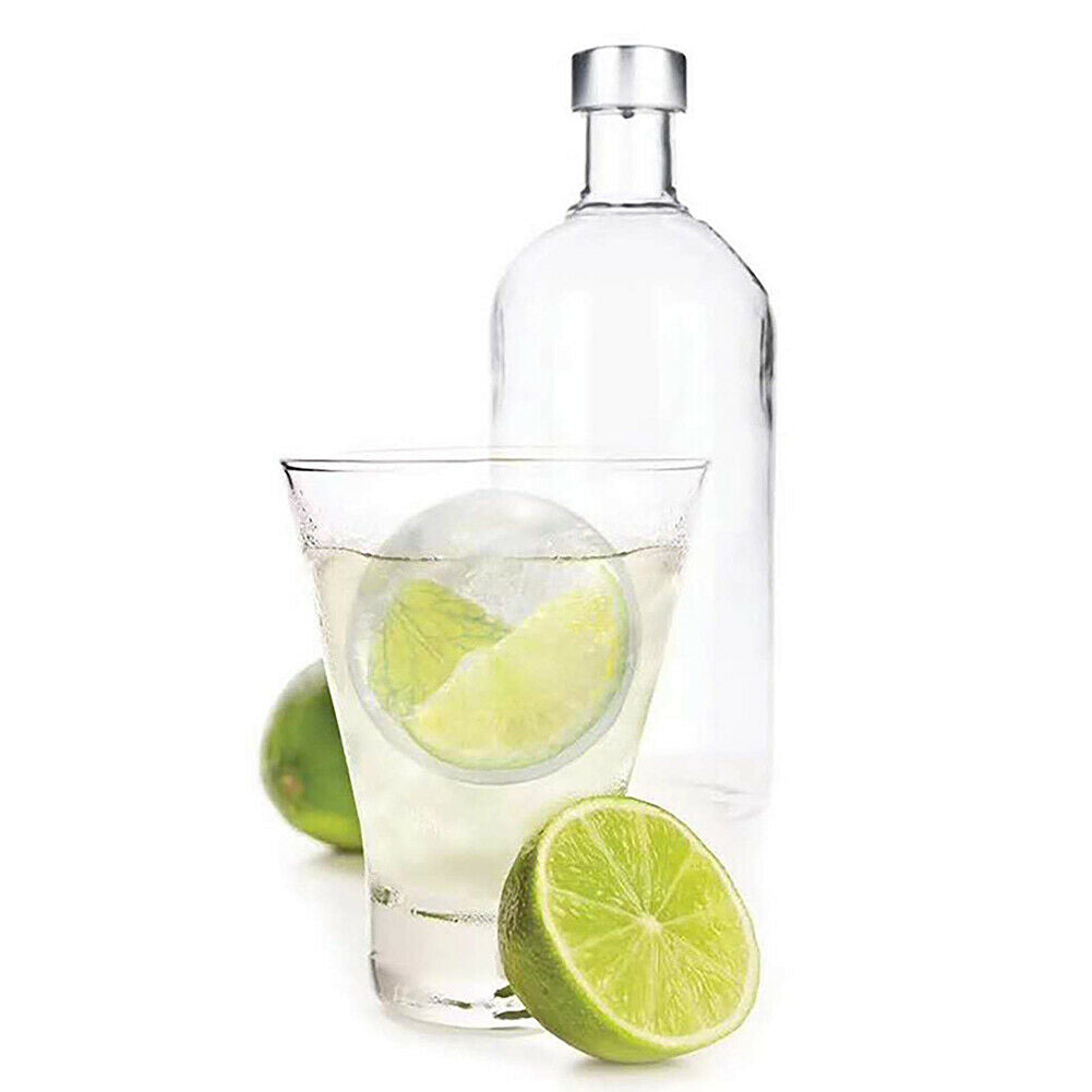 4-Cavity Plastic Round Ice Ball Molds Freezer Mould Whiskey Ice Cube Maker @