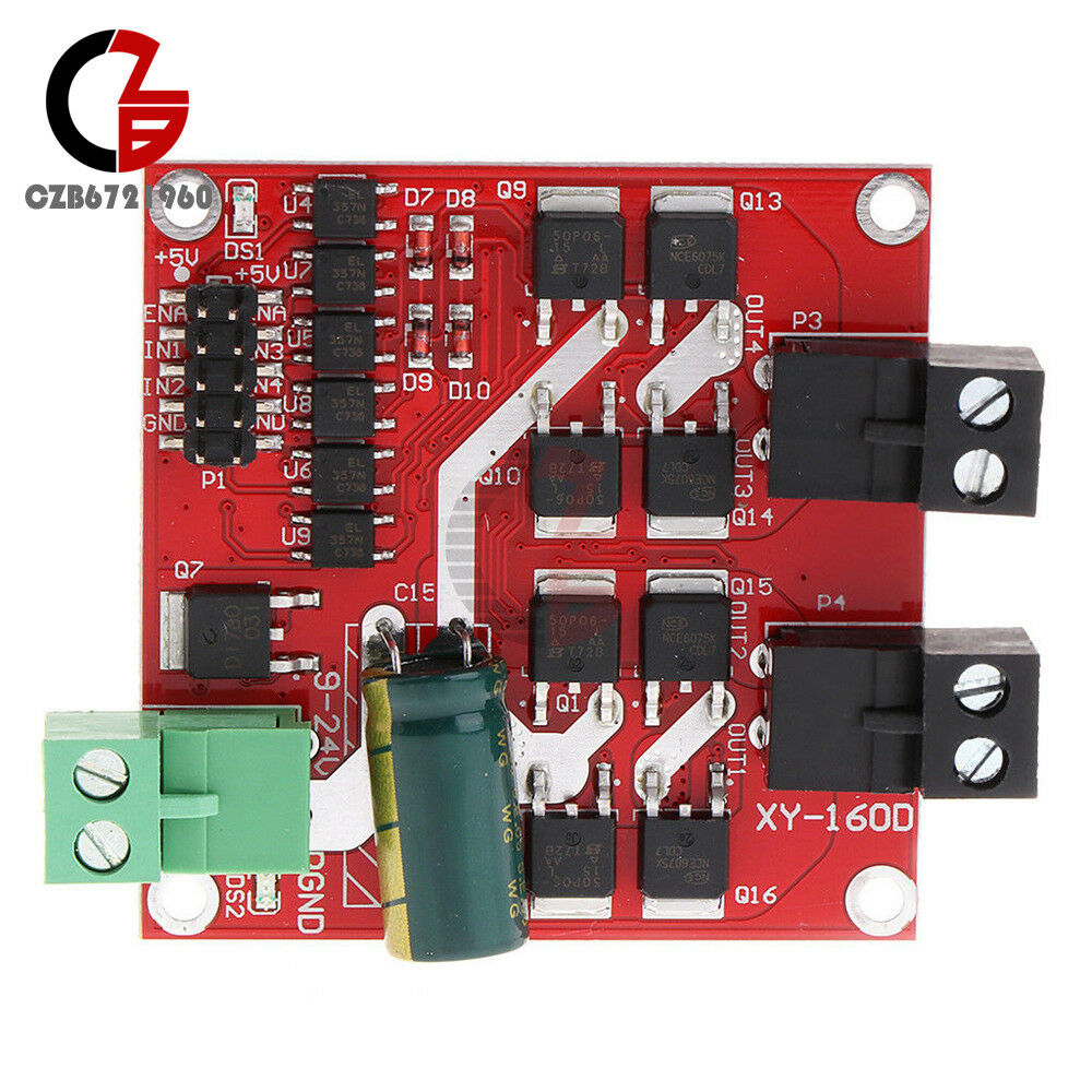 Dual DC Motor Drive Module 7A 160W 12V/24V PWM H-bridge L298 Logic Control Board