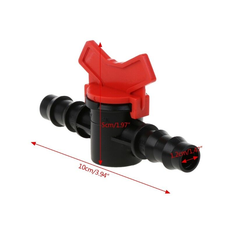 2way Connector Adaptor Quick Turn Off Plastic Irrigation Water Valve Hose Switch