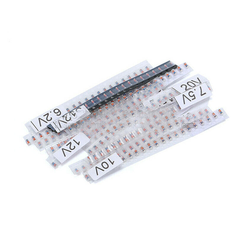 280pc 0.5W Watt SMD Zener Diode LL-34 1206 Regulator ZMM 3V to 39V 14 Values Kit