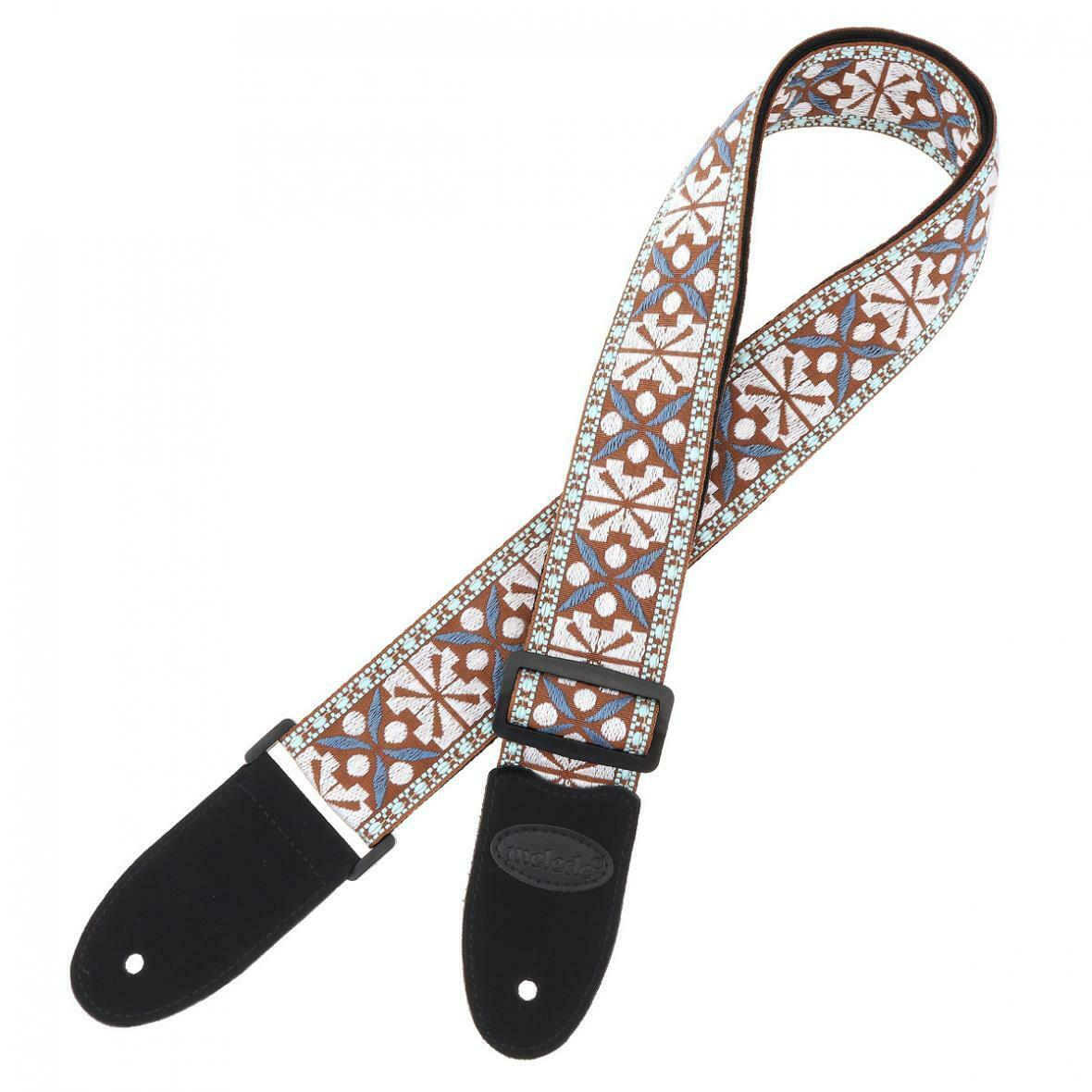 Fabric Pattern Guitar Strap Flowers Pattern for Acoustic Electric Guitar Bass