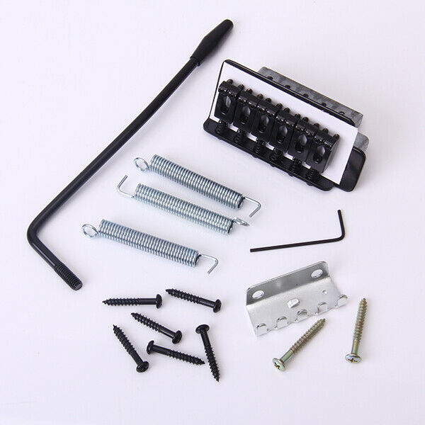 Black TREMOLO BRIDGE Springs Screws Wrench Bar Claw SET FOR  GUITAR
