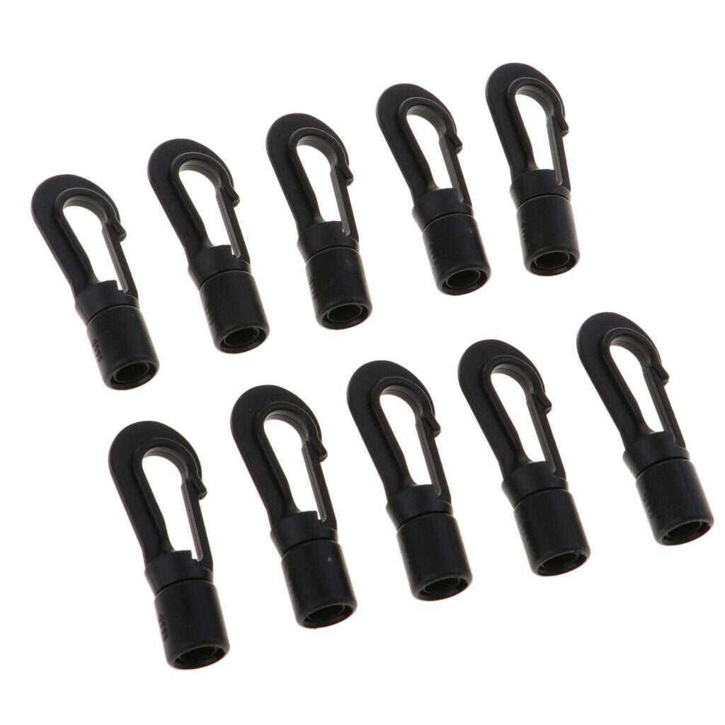 10 Count Quick Link Carabiner Elastic Rope Hook Snap Clip Outdoor Accessory