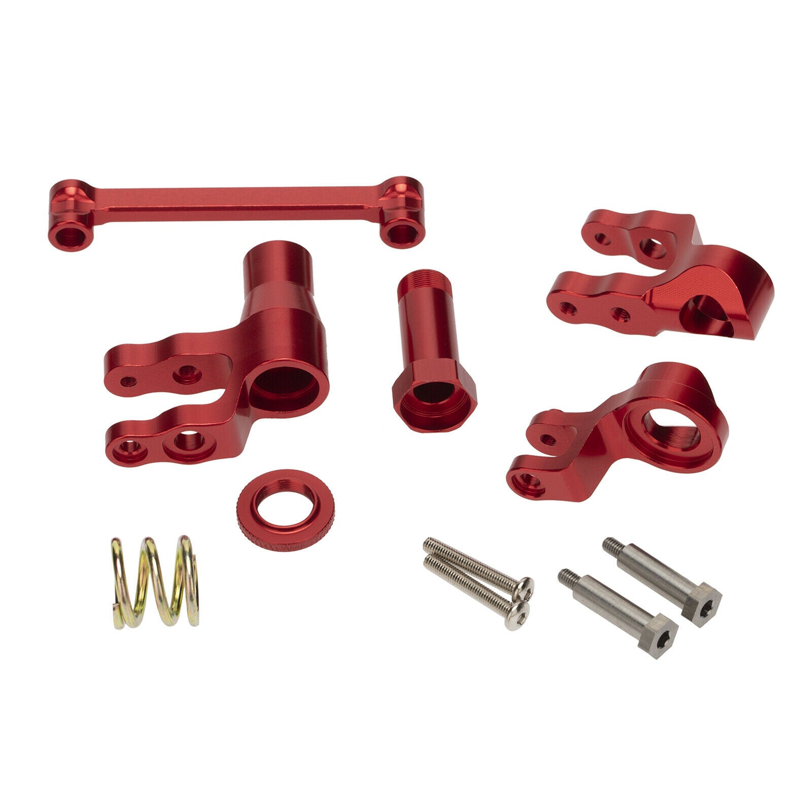 Heavy Duty Aluminum Steering Bellcrank Set for Maxx 1/10 RC Car Parts Red