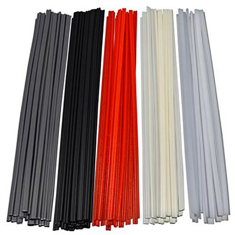 100 Pieces Plastic Welding Rods PP/PVC/PPR Plastic Welder Repair Rods for Car Q7