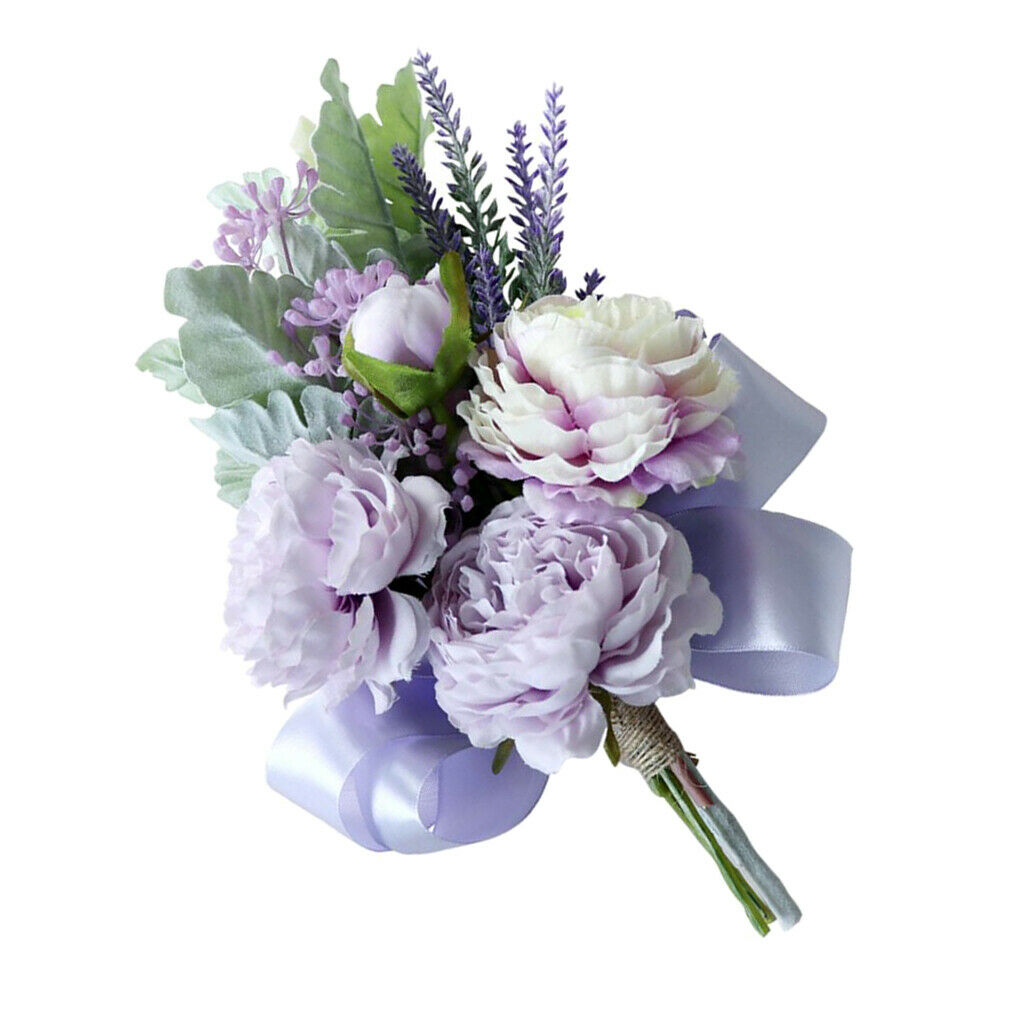 Romantic Artificial Chair Back Flower Bouquet Bridal Flower Wedding Decor