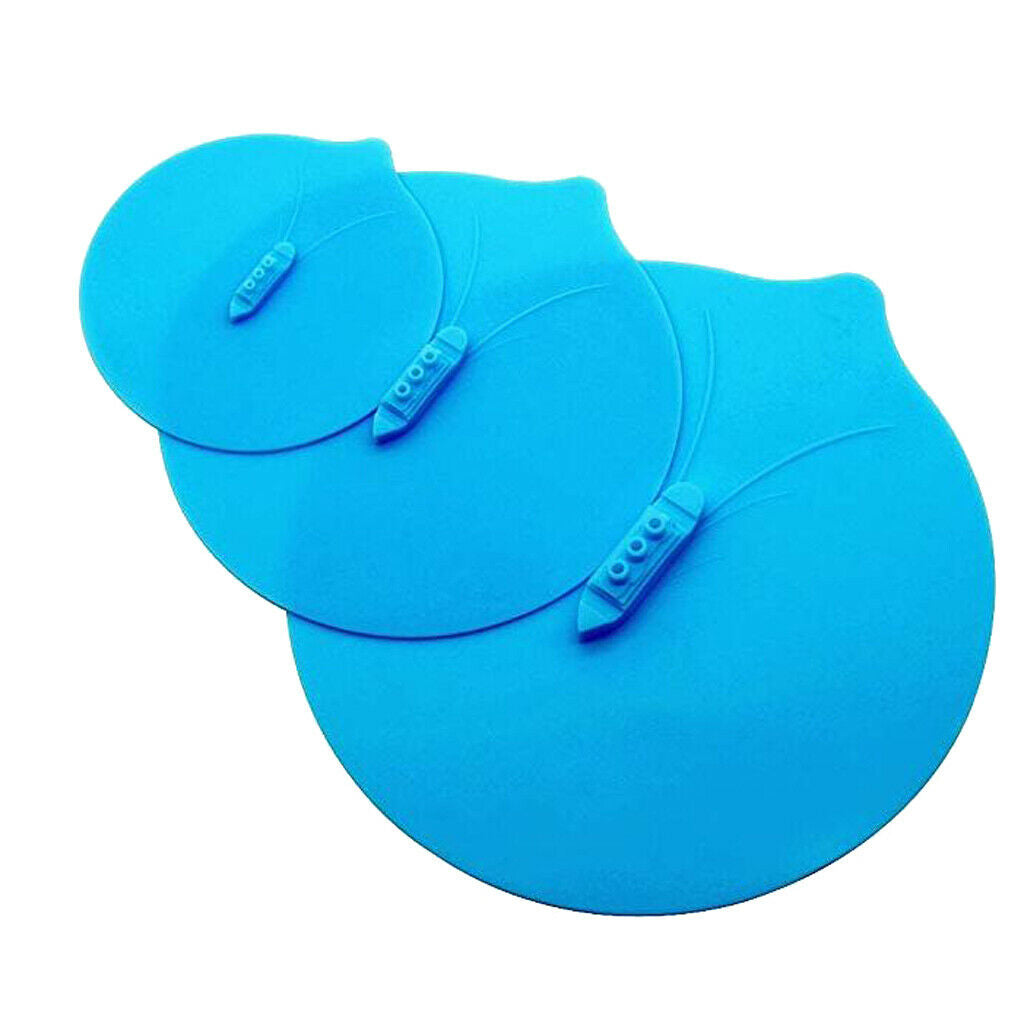 3pcs/set Silicone Stretch Lids Suction Cover Cooking Pot Bowl Pan Lid Tool
