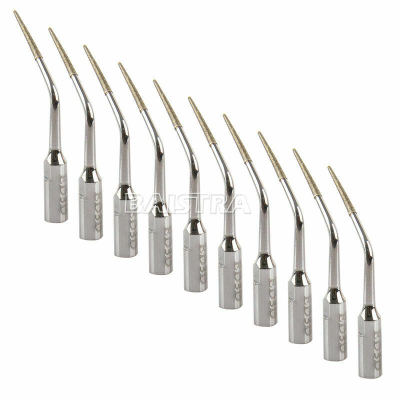 10 X Dental Endo Diamond Scaler Tips ED3D Fit DTE SATELEC Scaling Handpiece