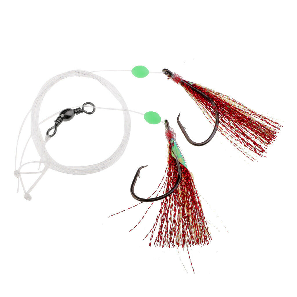 Fishing Barbed Hooks Fishing Lures Baits Jig Lure with Sea Fishing Hooks 4-0