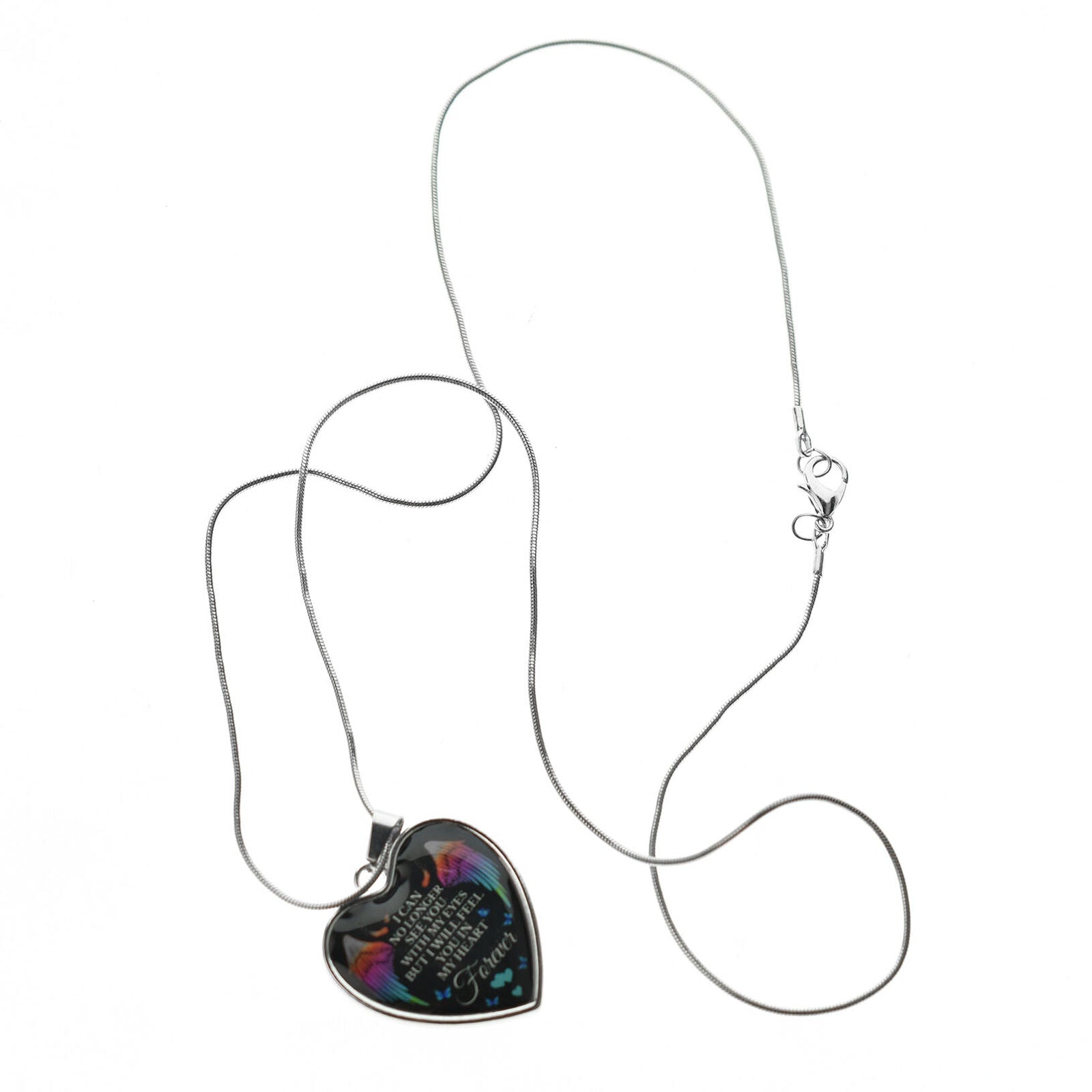 Memorial Necklace Butterfly Angel Wings In My Heart Forever