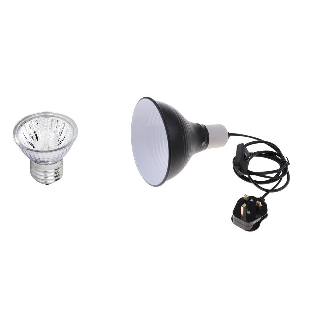 E27 25W Reptile Mini Halogen Spotlight Bulb with Lamp Holder UK Plug 220V