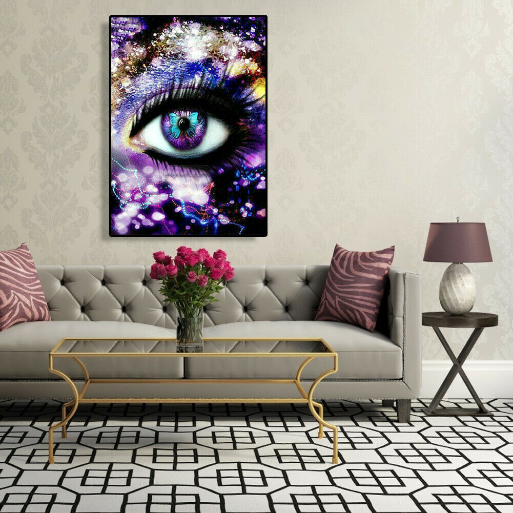 5D DIY Diamond Painting Full Drill Rhinestone Mosaic Kits Eyes Cross Stitch @