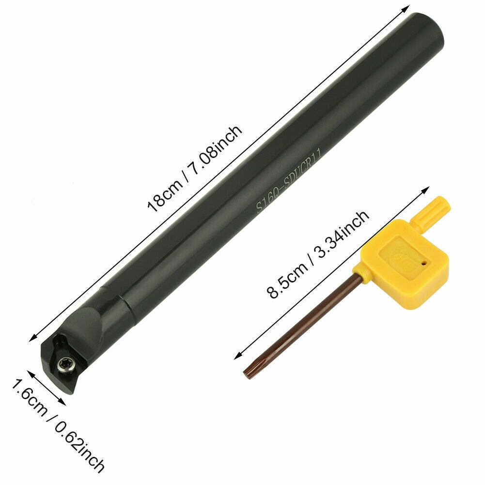 S16Q-SDUCR11  (16×180mm)Lathe Internal Turning Tool Holder Boring Bar For DCMT11