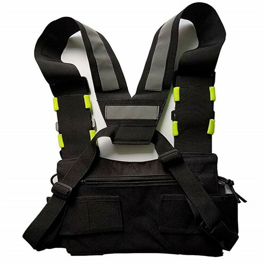 Two Way Radio Chest Harness Bag Fluorescence bankCard Holder