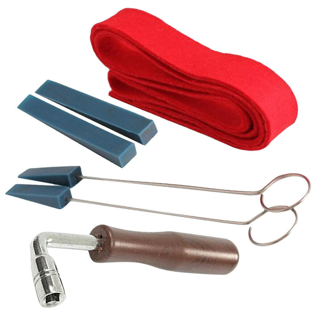 6pcs / Set   Piano   Tuning   Hammer & Mute   Kit   2   Mute   W /  Handle   Red