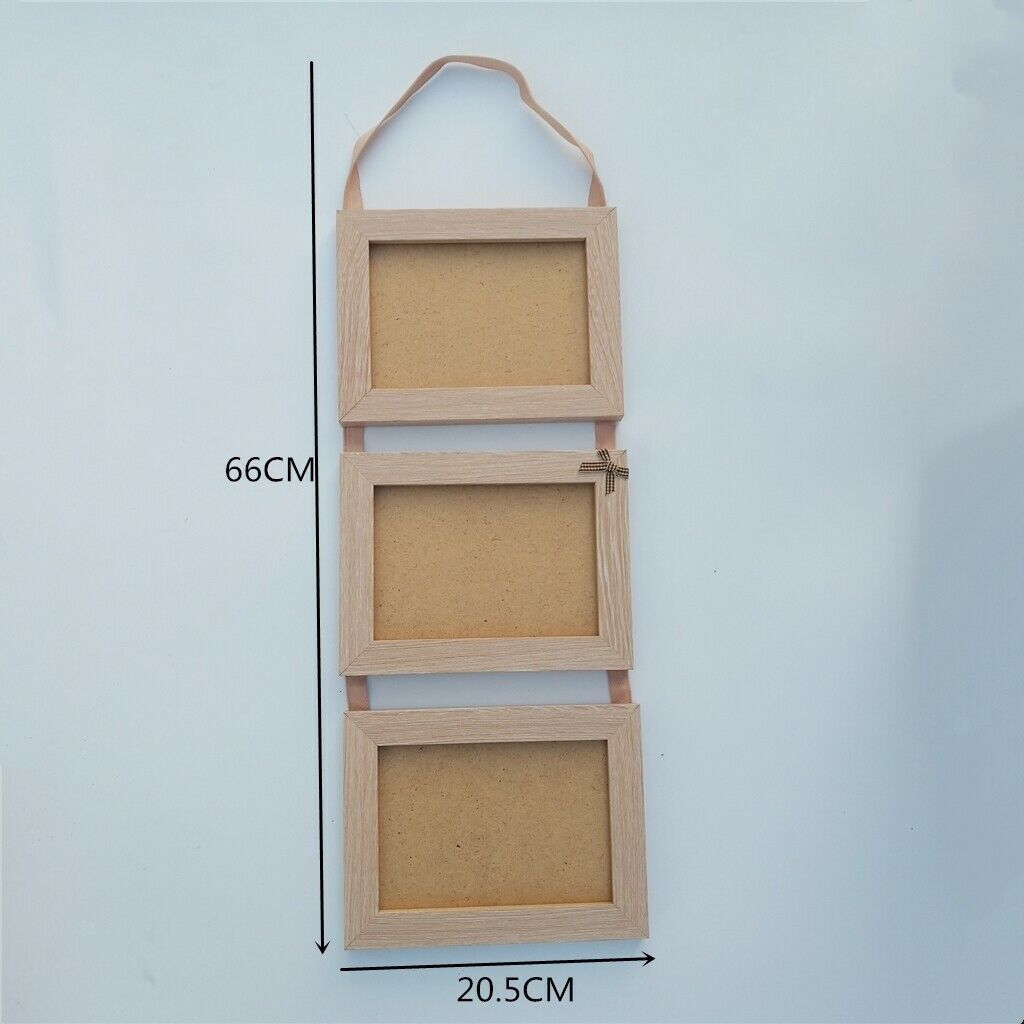 26'' Wooden Picture Frame for 7'' Photos Wall Hanging Gallery with Rope